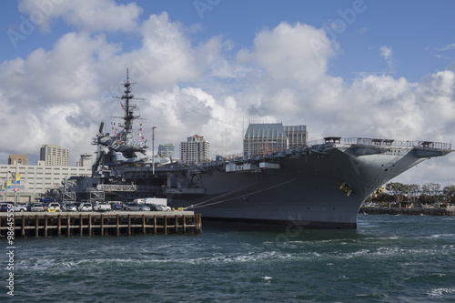 Fotografi USS Midway Museum San Diego, Southern California Attraction in the bay