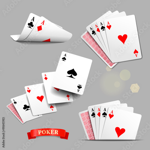Playing cards. Vector set