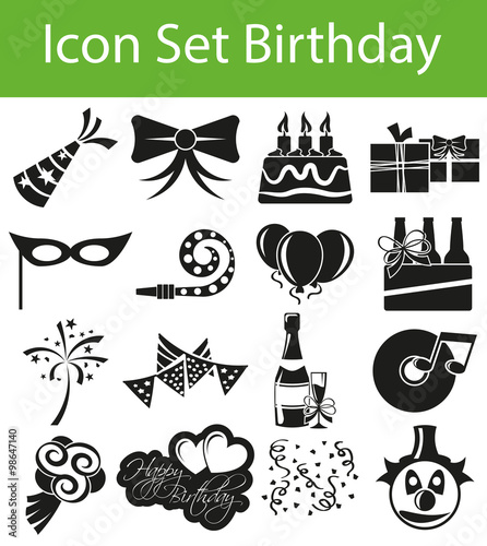 Icon Set Birthday
