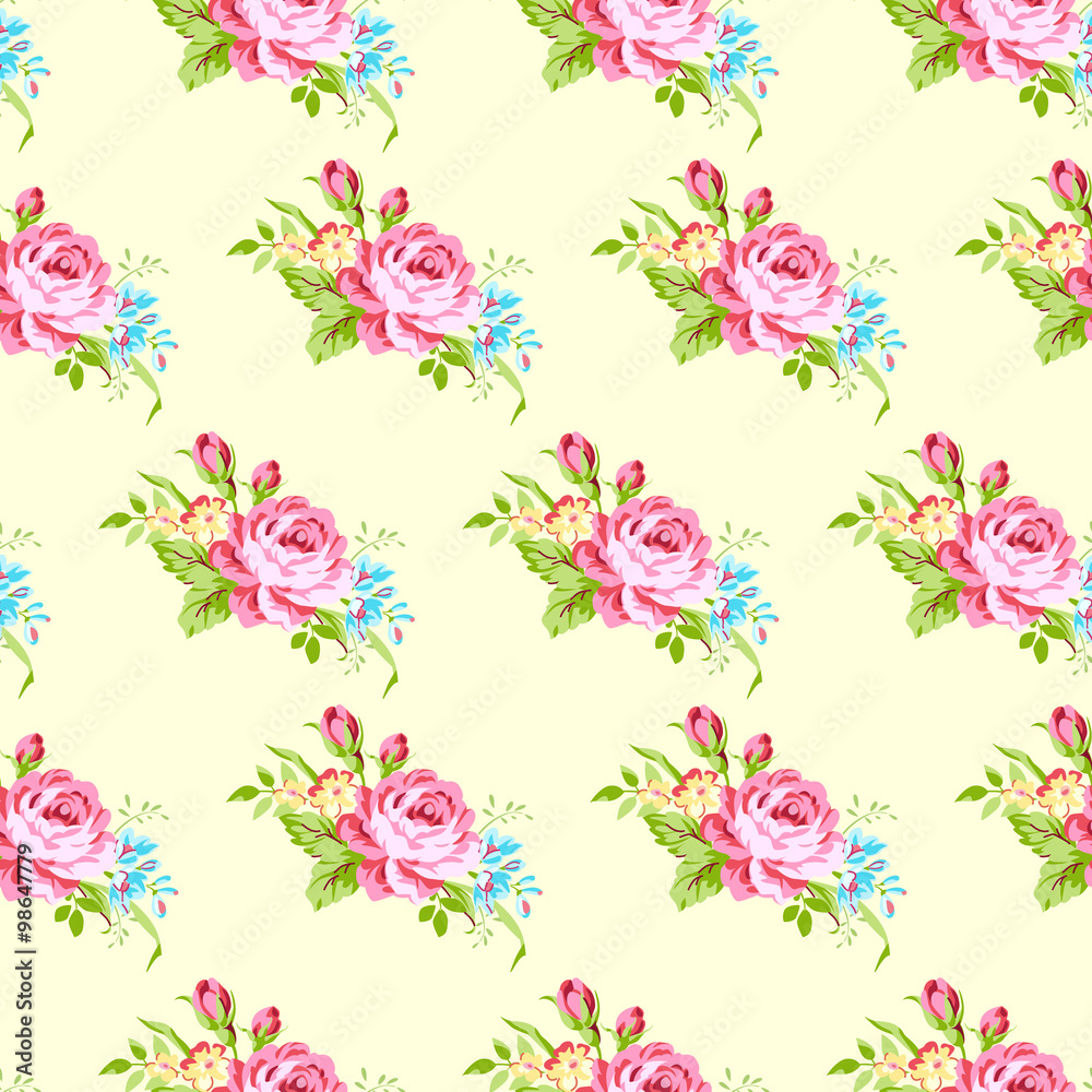 pattern with pastel pink roses pattern with pastel pink roses