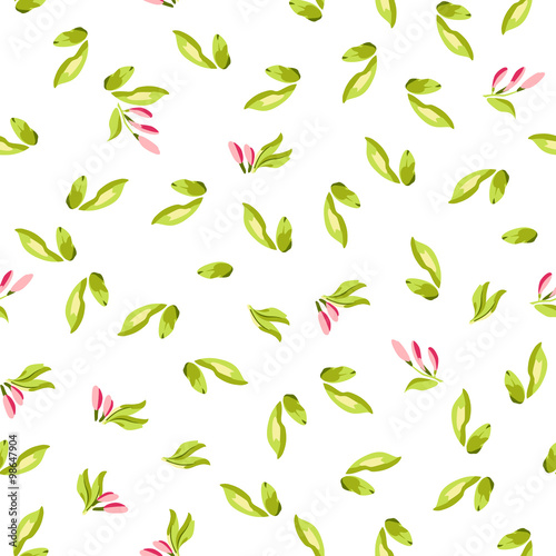 Seamless Pattern with little pink flowers