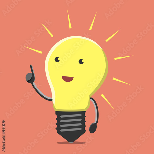 Light bulb character, insight