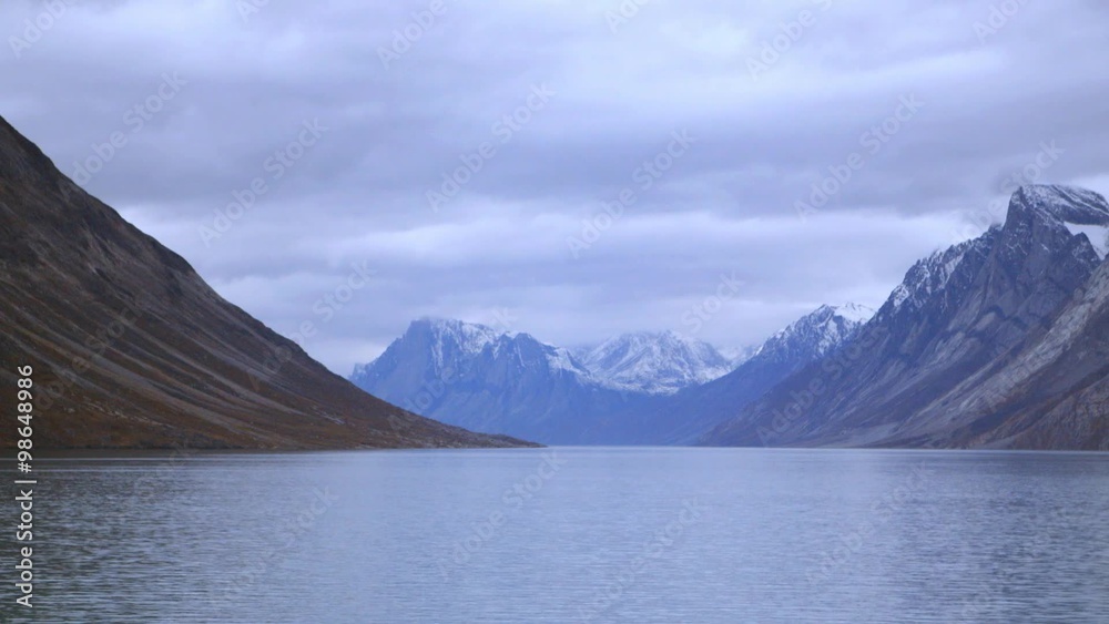 View of Fjord in Torngat Mountains, Newfoundland & Labrador. View of Fjord in Torngat Mountains, Newfoundland & Labrador.