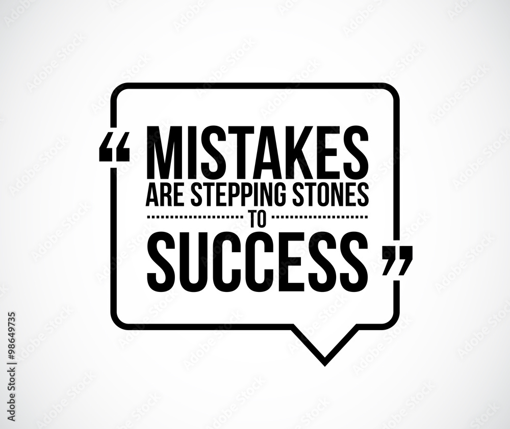 Naklejka błędy są krokami do sukcesu