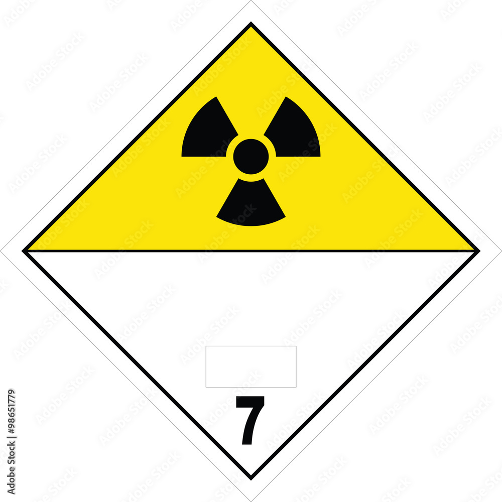 Radioactive Material Warning Sign, warning symbol, stock photo Stock