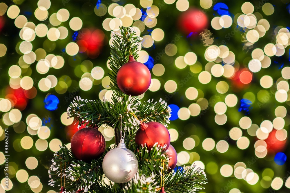 Christmas tree with colorful balls Christmas tree with colorful balls