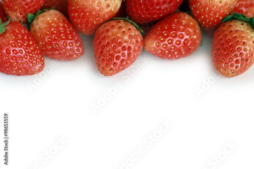 Fresh red ripe strawberries isolated