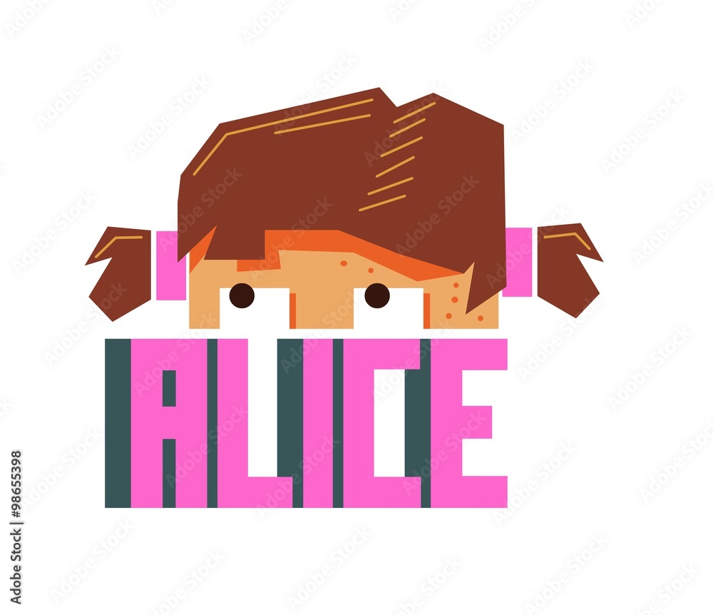 girl named Alice Stock-Vektorgrafik | Adobe Stock