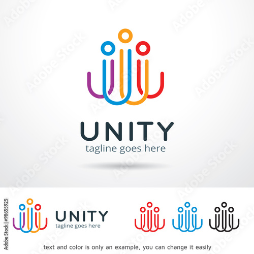 Unity Logo Template Design Vector