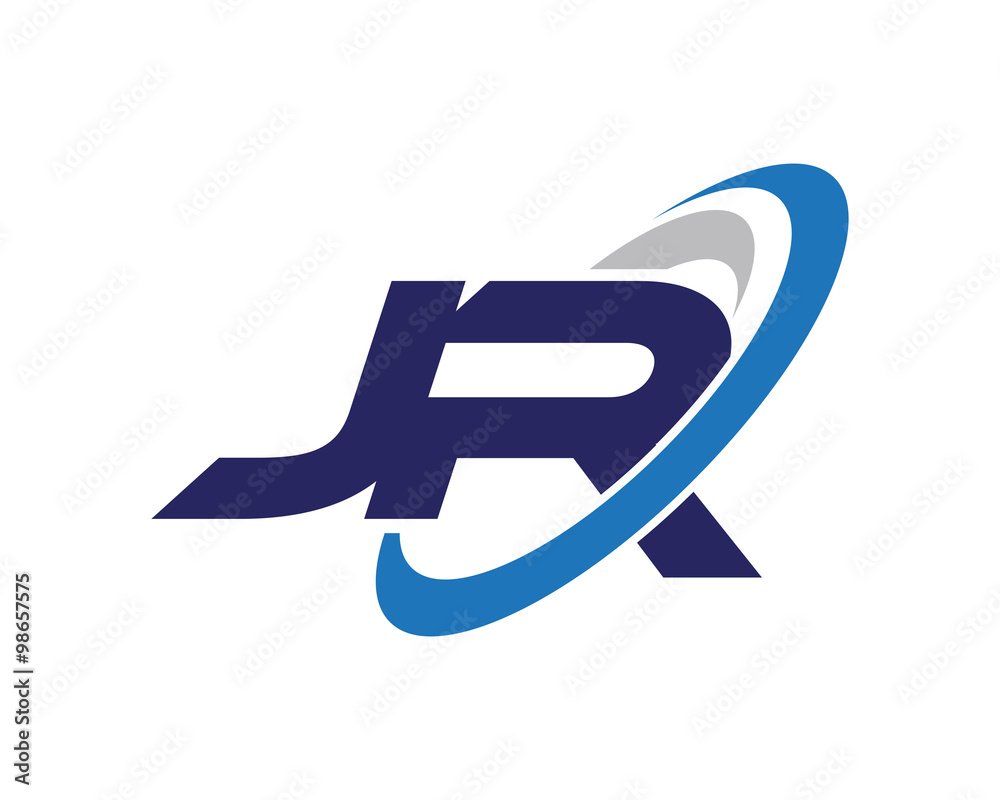 JR Letter Swoosh Logo JR Letter Swoosh Logo
