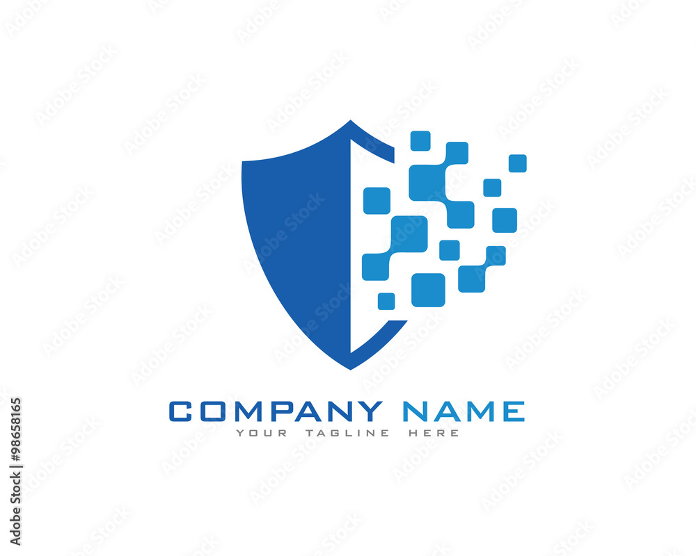 Digital Data Shield Security Logo Digital Data Shield Security Logo
