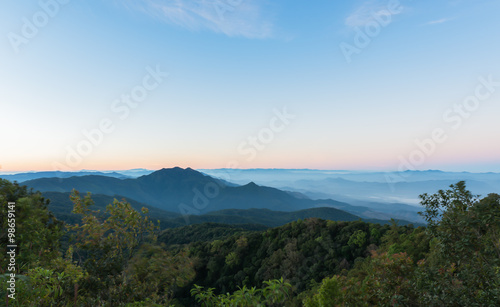 Fog over the mountain © kwanchaichaiudom