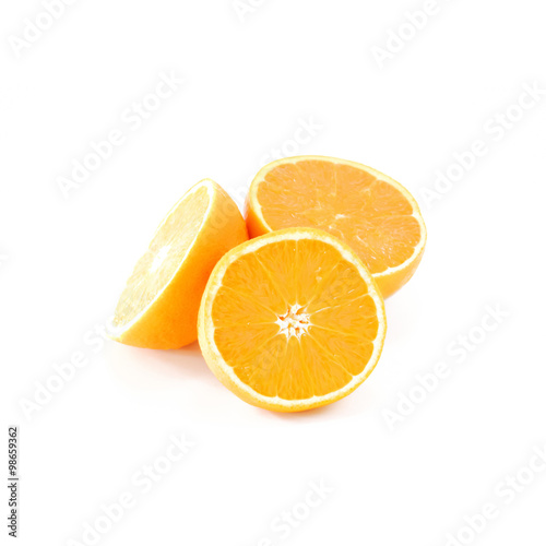 Fresh Orange fruit isolated on white background