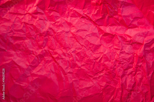 Crushed red paper texture