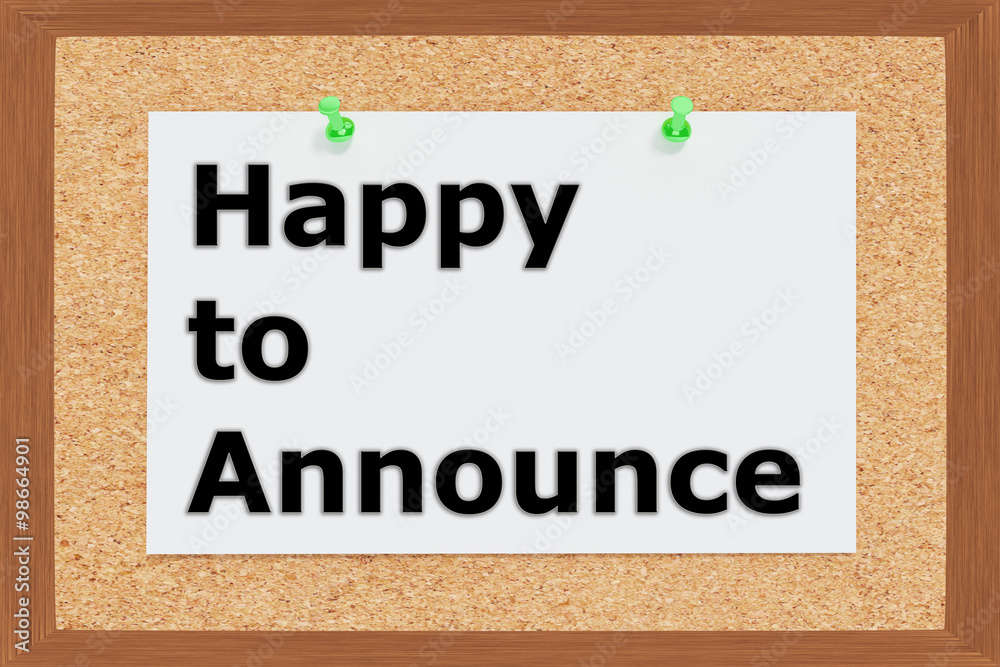 Obraz premium Happy to Announce concept