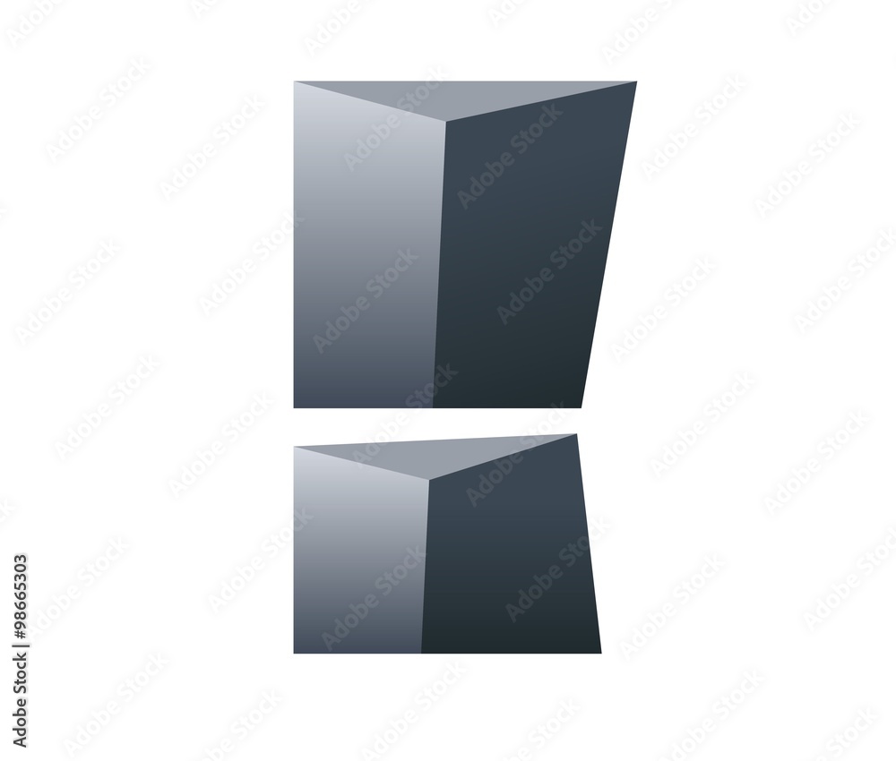 Acclamation, Steel silver or iron letter style Acclamation, Steel silver or iron letter style