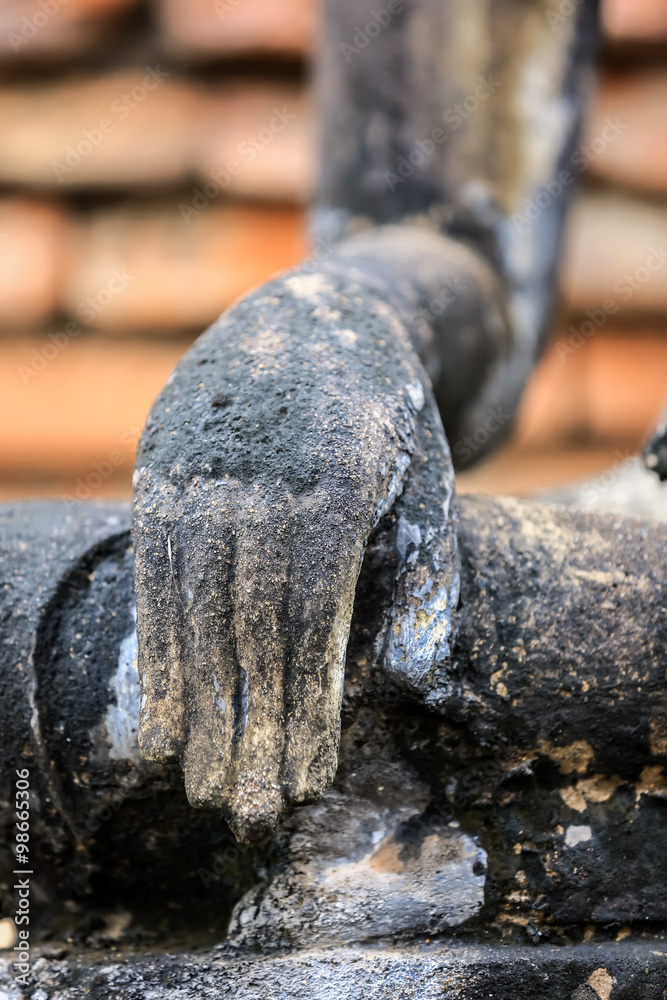 custom made wallpaper toronto digitalHand of an ancient Buddha image at Sukhothai historical park, Th