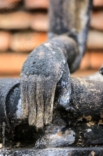 Wallpaper Mural Hand of an ancient Buddha image at Sukhothai historical park, Th Torontodigital.ca
