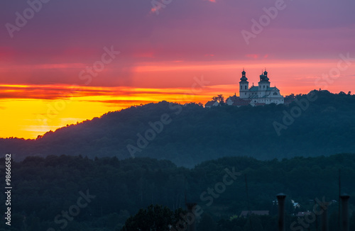 Krakow, Poland, camaldolese monastery during sunset