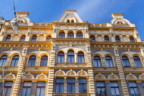 Detail of amazing  facade of traditional building in Prague © Radomir Rezny