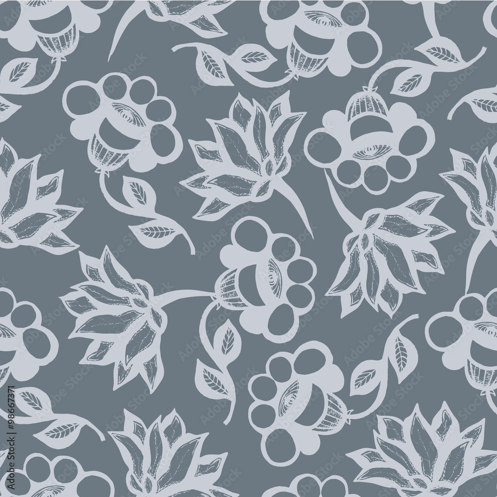 Background with branches, flowers and butterflies Background with branches, flowers and butterflies
