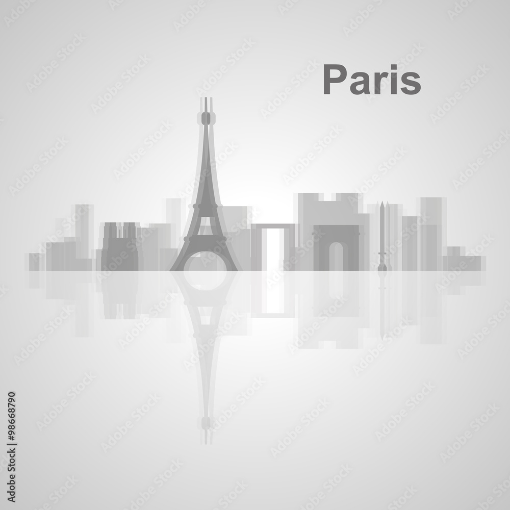 Paris skyline  for your design