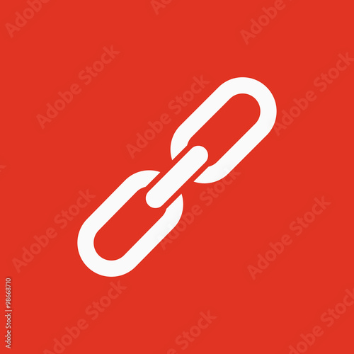The link icon. Linked symbol. Flat