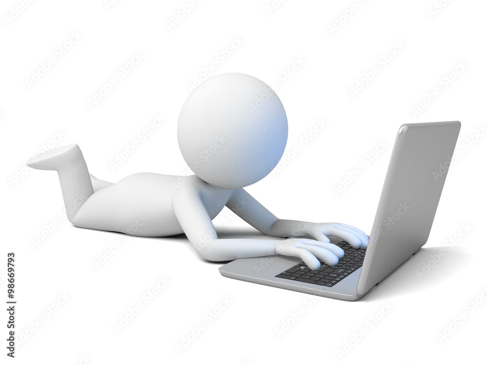 The 3D guy is using the computer The 3D guy is using the computer