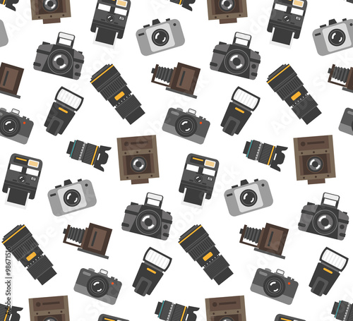  Photography gear seamless pattern 
