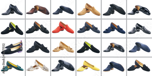 Collection of male and female shoes