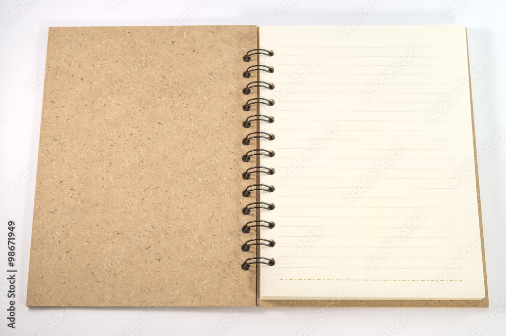 Blank empty notepad on white white background Blank empty notepad on white white background