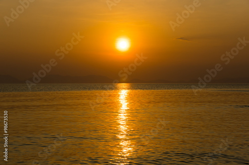 Andaman sea on sunset