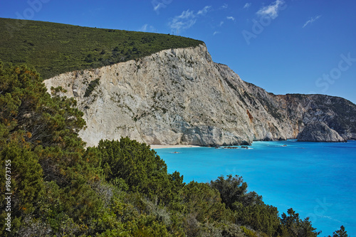 Landscape of Porto Katsiki Beach, Lefkada, Ionian Islands, Greece