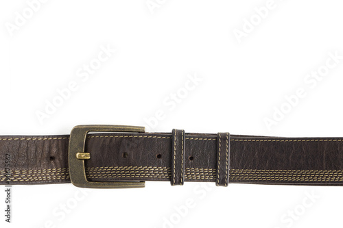 Leather belt isolated on white background