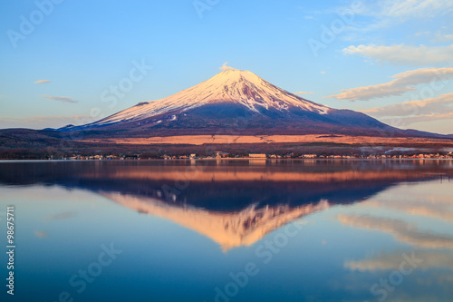 Mt.Fuji with Lake Yamanaka, Yamanashi, Japan