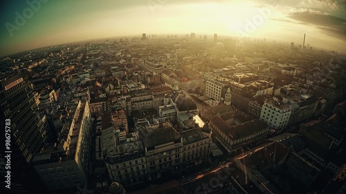 Aerial panorama of the Zagreb