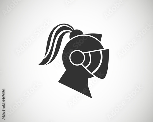 knight casque  horse trooper . chevalier .logo mark symbol ident