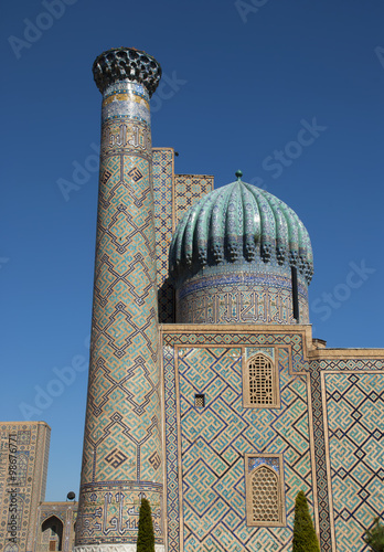 Sher-Dor Madrasah in Registan square, Samarqand photo