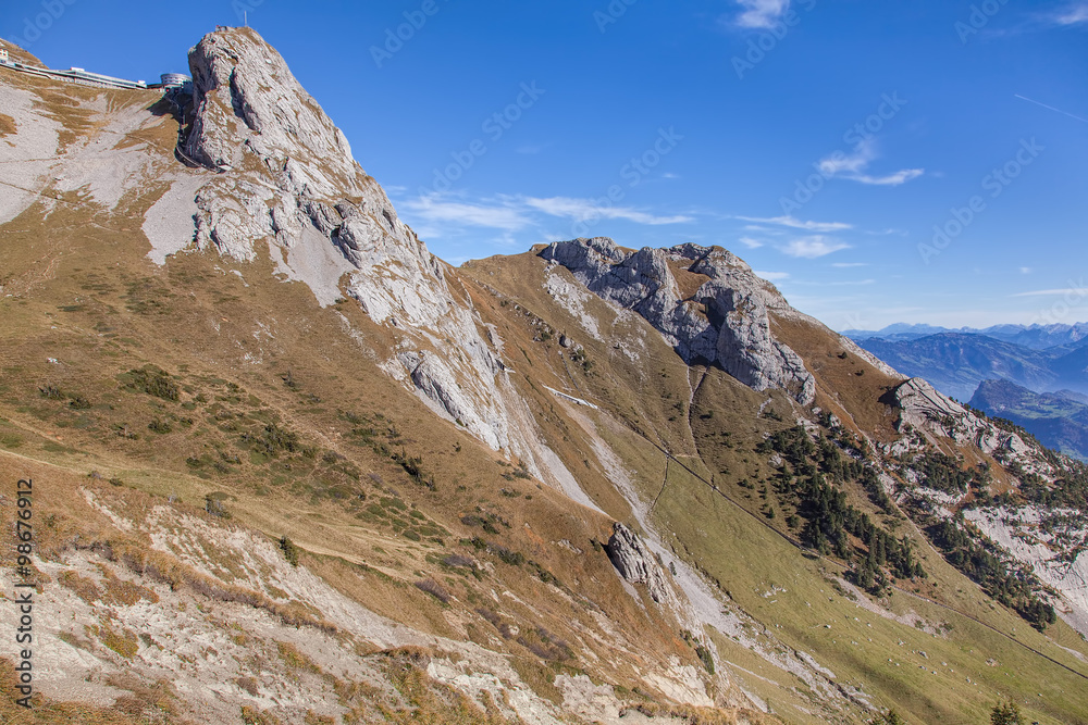 View on Mt. Pilatus in Switzerland