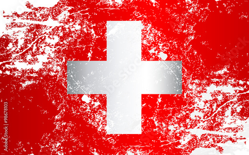 Switzerland Grunge Texture Flag