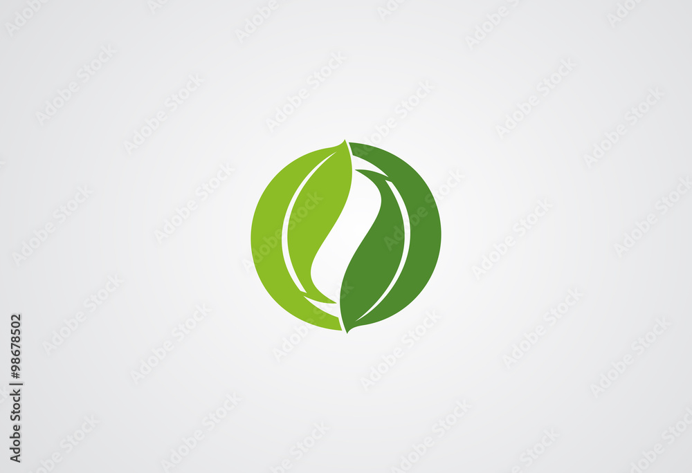 Circle leaf ecology logo Circle leaf ecology logo