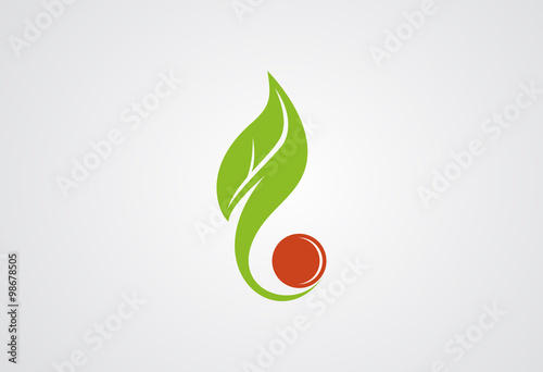 Soy leaf logo vector