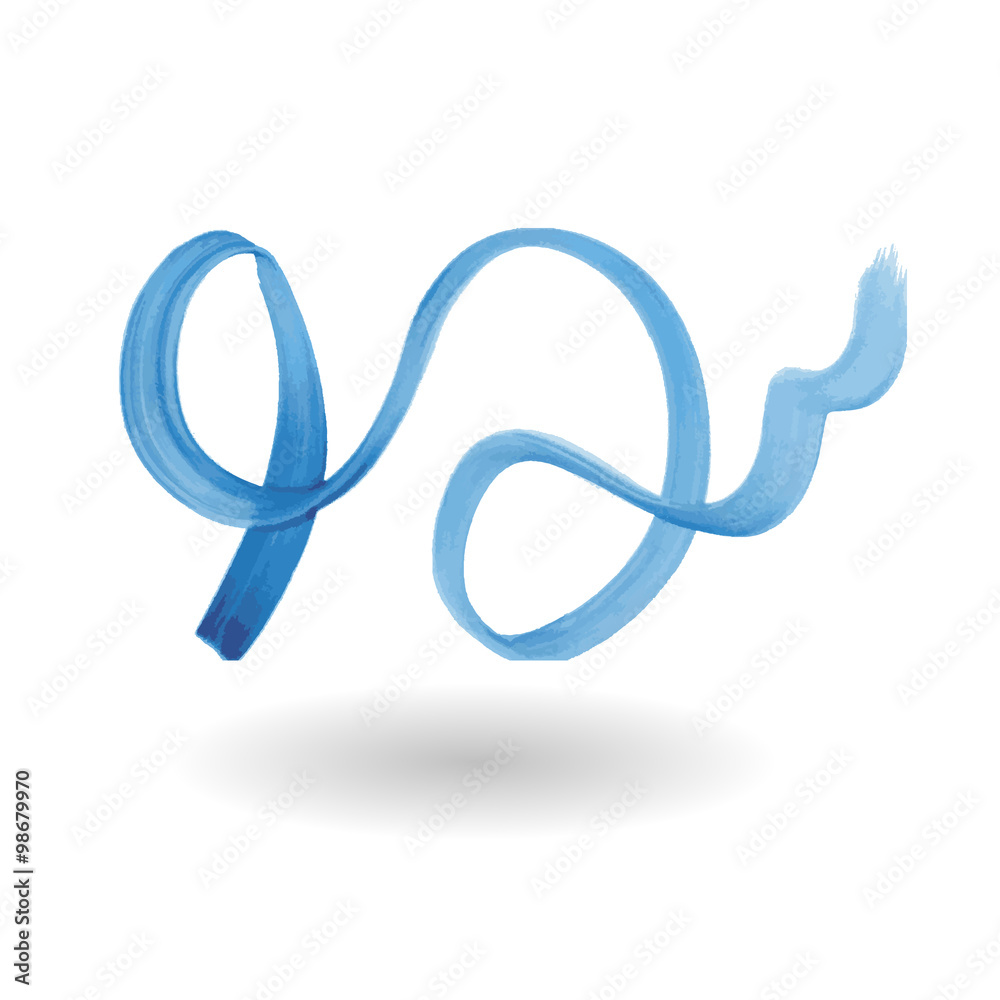 Vector blue smear of paint. For your design Vector blue smear of paint. For your design