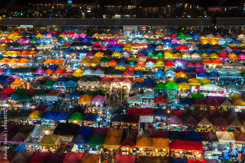 Thailand colorful night market