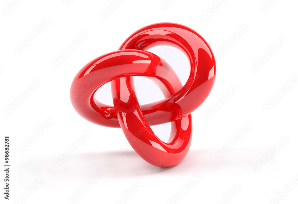 red plastic 3d abstract object red plastic 3d abstract object