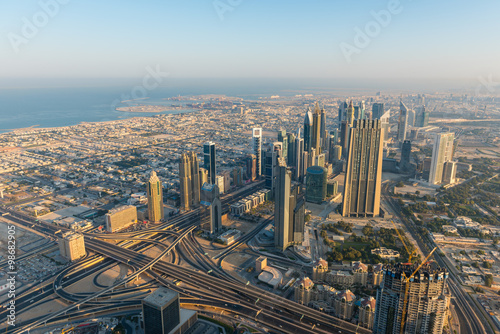Dubai downtown morning scene