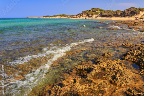 Summer landscape: a nature reserve of Torre Guaceto.BRINDISI (Apulia)-ITALY-Mediterranean maquis: a nature sanctuary between the land and the sea. photo