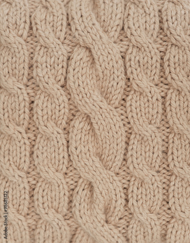 handmade beige knitting wool texture background