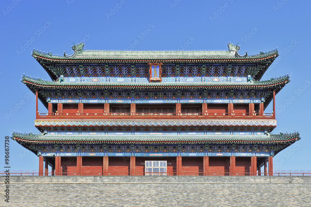 Ornate traditional building, Tiananmen Square. Beijing, China Ornate traditional building, Tiananmen Square. Beijing, China