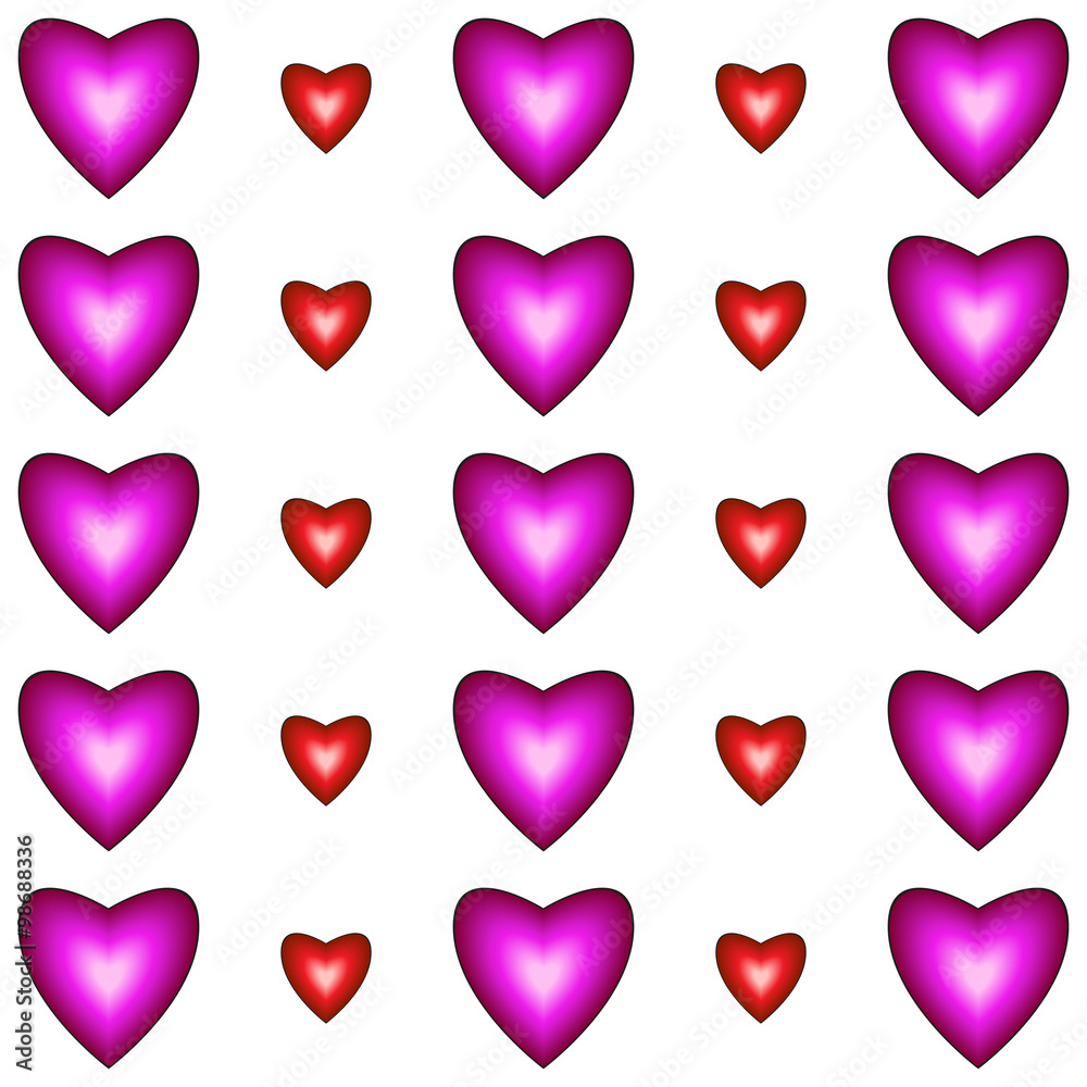 Seamless pattern with hearts Seamless pattern with hearts